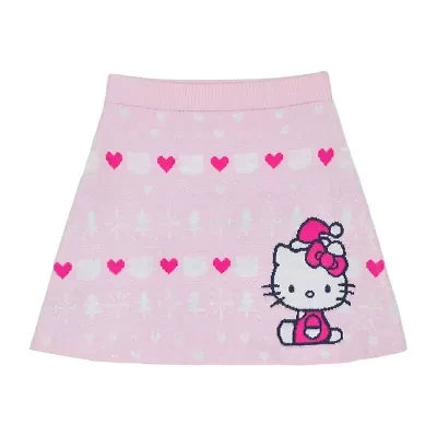 Little & Big Kid Girls Sweater Hello Kitty A-Line Skirt