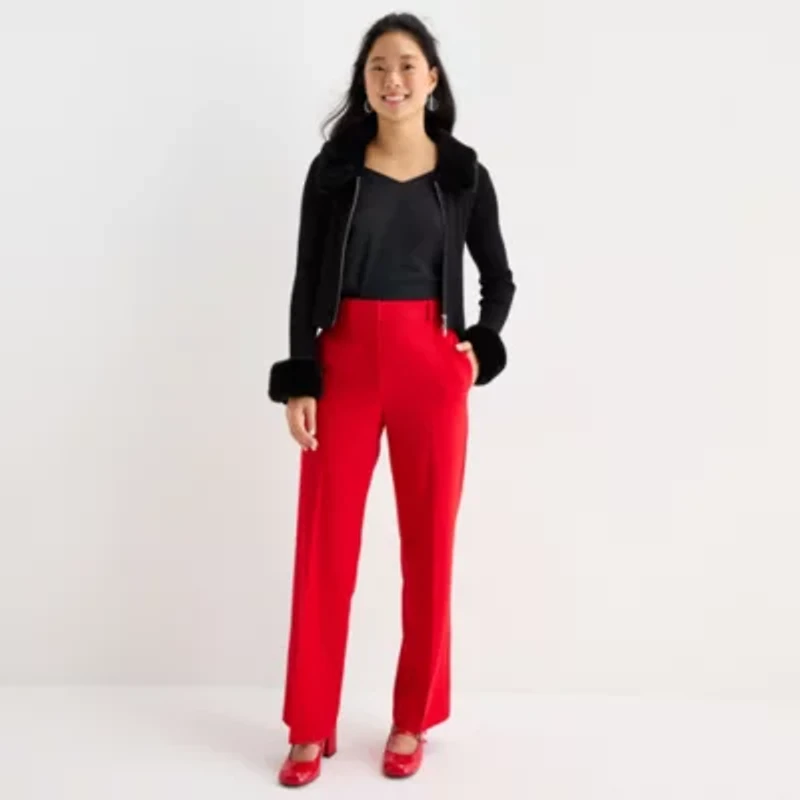 by&by Womens Long Sleeve Zipper Juniors Cardigan