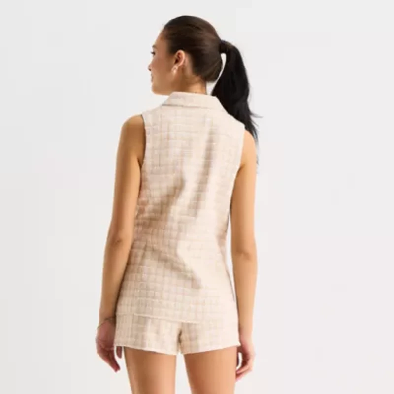 by&by Womens Juniors Sleeveless Vest