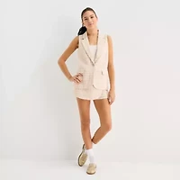 by&by Womens Juniors Sleeveless Vest