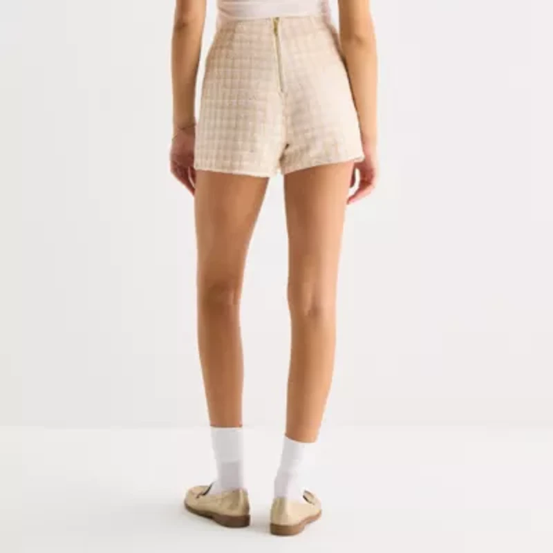 by&by Womens Juniors Mid Rise Wrap Skirt