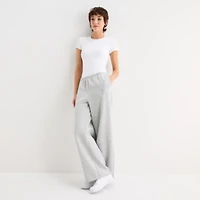 Forever 21 Womens Juniors Wide Leg Fleece Sweatpant