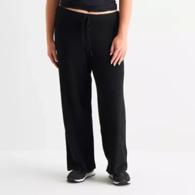 Forever 21 Womens Juniors Plus Wide Leg Pull-On Pant