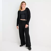 Forever 21 Womens Juniors Plus Wide Leg Pull-On Pant