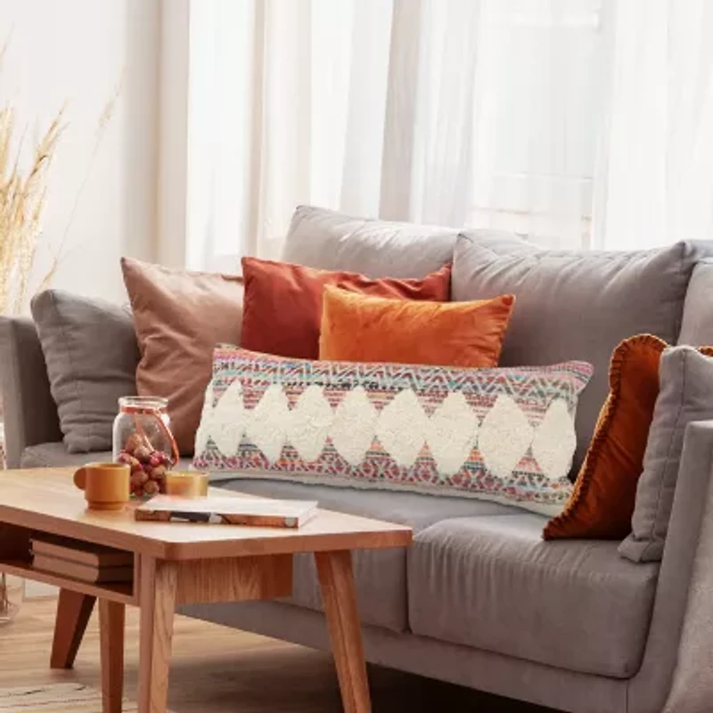 LR Home Carl Diamond Lumbar Pillow