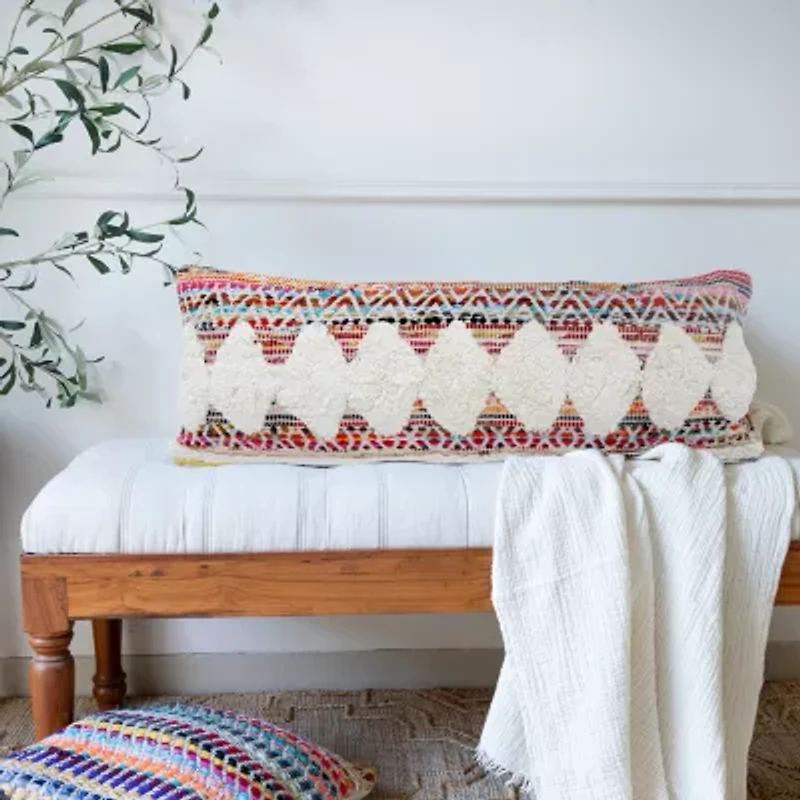 LR Home Carl Diamond Lumbar Pillow