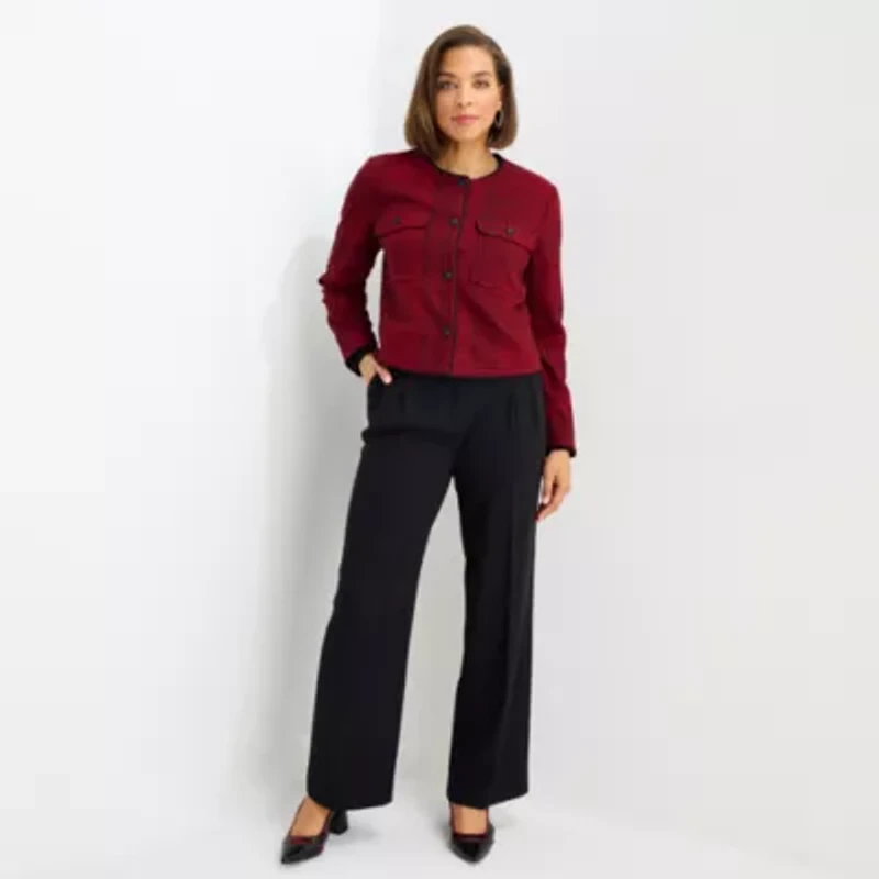 Liz Claiborne Womens Lightweight Cropped Jacket
