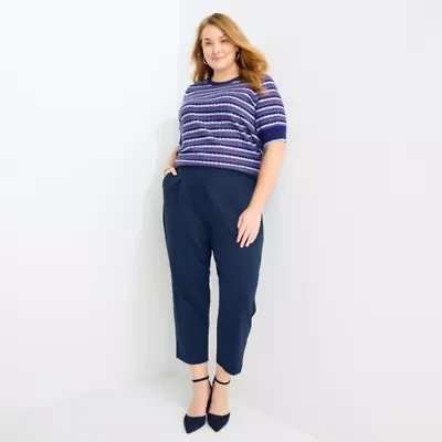 Liz Claiborne Ponte Tapered Womens Slim Plus Trouser