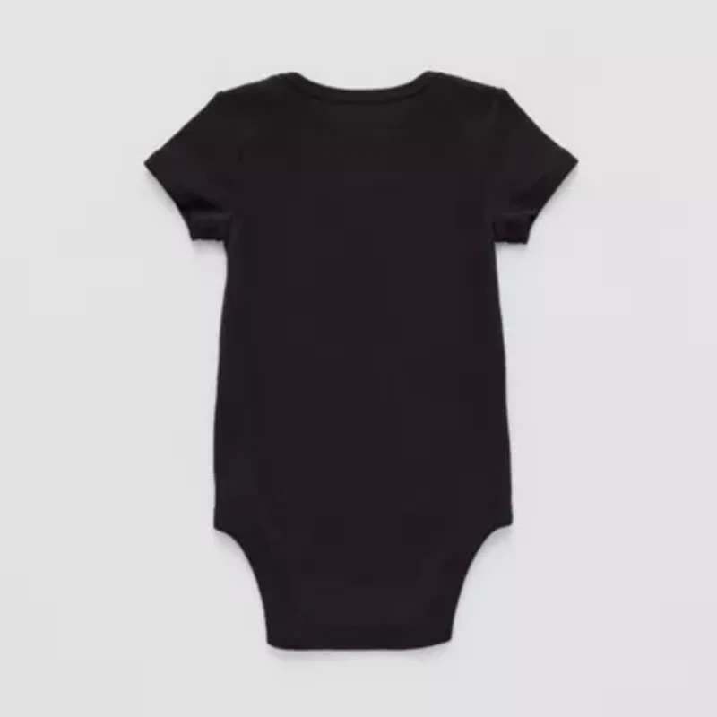 Okie Dokie Baby Boys Round Neck Short Sleeve Rib Bodysuit