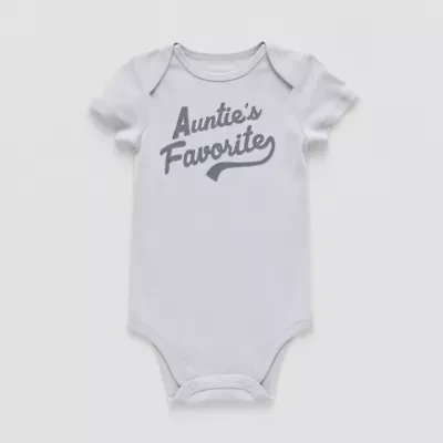 Okie Dokie Baby Girls Round Neck Short Sleeve Rib Bodysuit