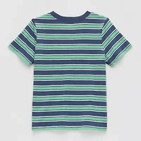 Okie Dokie Toddler & Little Boys Crew Neck Short Sleeve Regular Fit Graphic T-Shirt