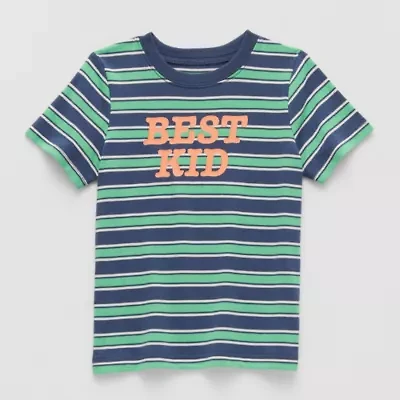 Okie Dokie Toddler & Little Boys Crew Neck Short Sleeve Regular Fit Graphic T-Shirt