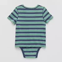 Okie Dokie Toddler Boys Bodysuit Closure Easy-on + Easy-off Adaptive Crew Neck Short Sleeve