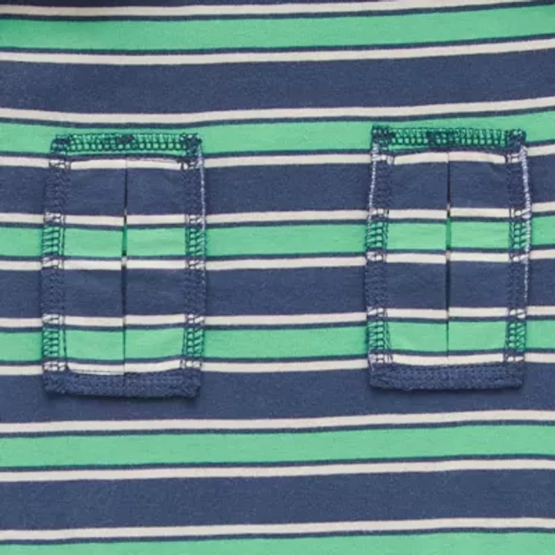 Okie Dokie Toddler Boys Bodysuit Closure Easy-on + Easy-off Adaptive Crew Neck Short Sleeve