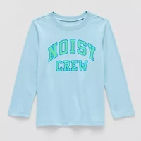 Okie Dokie Toddler & Little Boys Crew Neck Long Sleeve Regular Fit Graphic T-Shirt