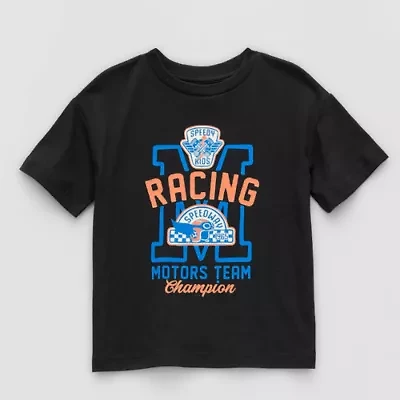 Okie Dokie Toddler & Little Boys Crew Neck Short Sleeve Regular Fit Graphic T-Shirt