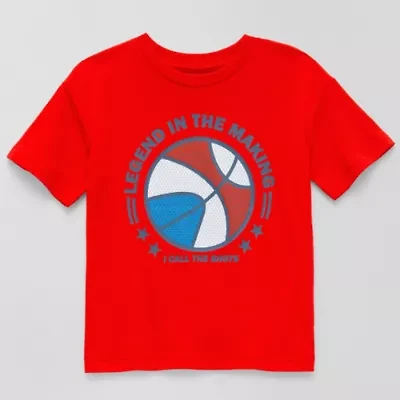 Okie Dokie Active Toddler & Little Boys Crew Neck Short Sleeve Regular Fit Graphic T-Shirt