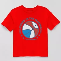 Okie Dokie Active Toddler & Little Boys Crew Neck Short Sleeve Regular Fit Graphic T-Shirt
