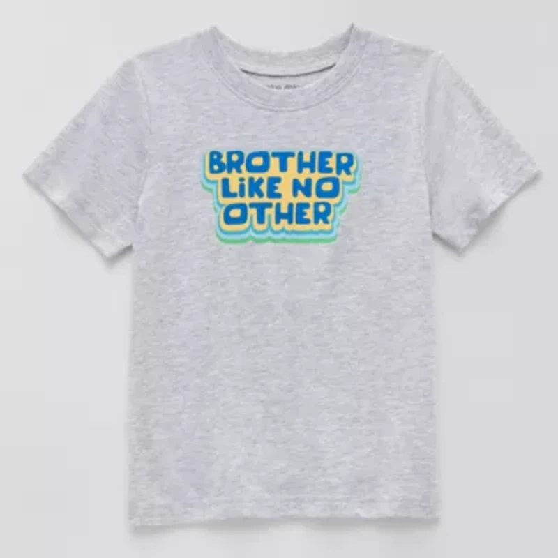 Okie Dokie Toddler & Little Boys Crew Neck Short Sleeve Regular Fit Graphic T-Shirt