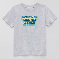 Okie Dokie Toddler & Little Boys Crew Neck Short Sleeve Regular Fit Graphic T-Shirt