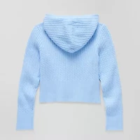 Thereabouts Little & Big Kid Girls Hooded Long Sleeve Layered Sweater