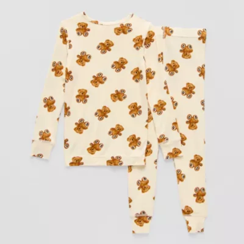 Grayson Little Toddler Girls Round Neck Long Sleeve 2-pc. Pajama Sets