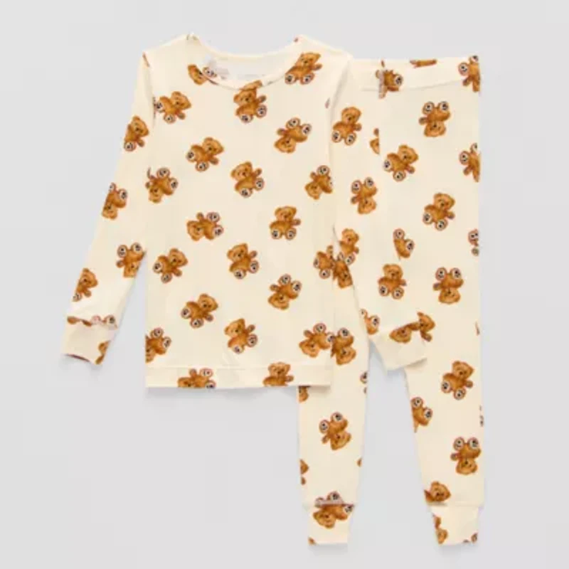 Grayson Little Toddler Girls Round Neck Long Sleeve 2-pc. Pajama Sets