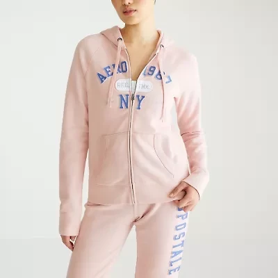 AEROPOSTALE Womens Juniors Long Sleeve Fleece Zipper Hoodie