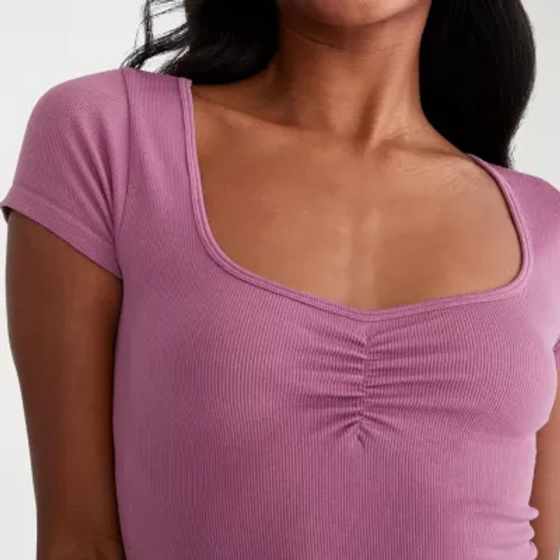 AEROPOSTALE Womens Juniors Round Neck Short Sleeve T-Shirt