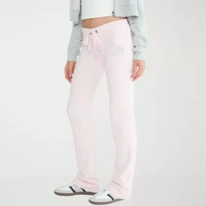 AEROPOSTALE Womens Juniors Straight Mid Rise Fleece Sweatpant