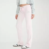 AEROPOSTALE Womens Juniors Straight Mid Rise Fleece Sweatpant