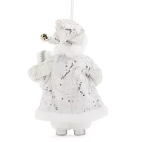 North Pole Trading Co. Oversized White & Silver Santa Christmas Ornament