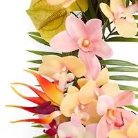 Outdoor Oasis Summer Orchid Wreath
