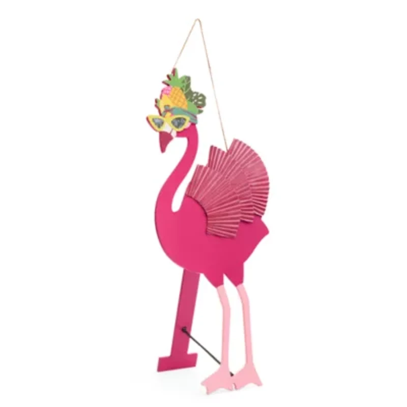 Outdoor Oasis Flamingo Porch Sign