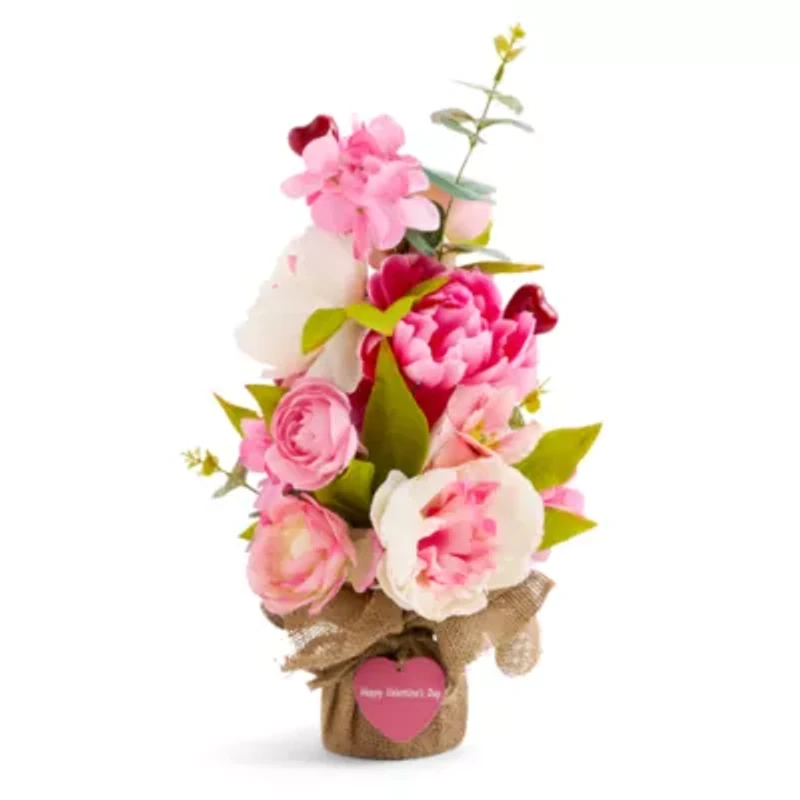 Layerings 15" Pink Rose Floral Arrangement