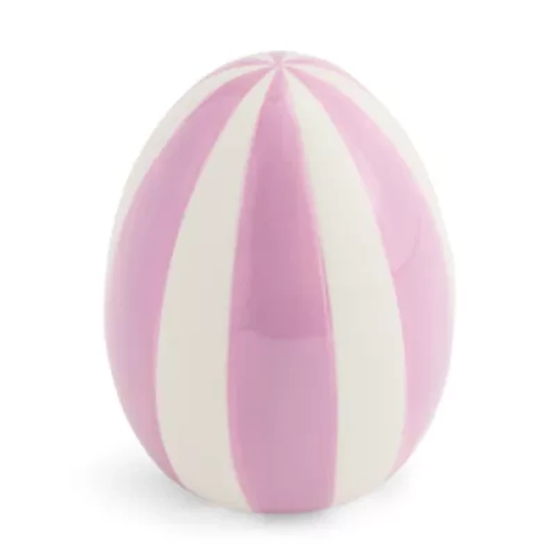 Layerings 8" Stripe Egg Easter Tabletop Decor