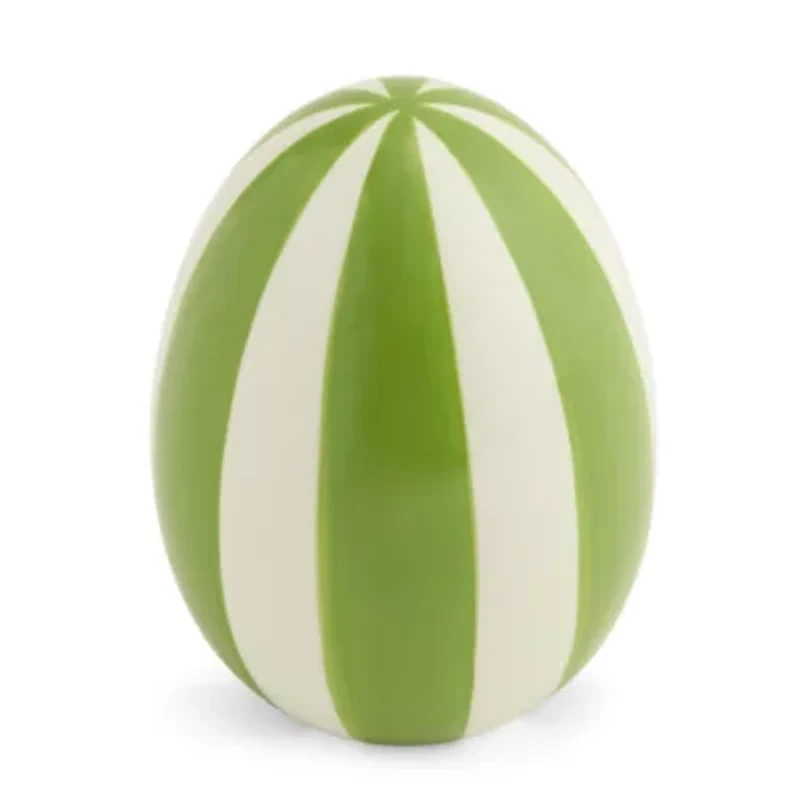 Layerings 7" Stripe Egg Easter Tabletop Decor