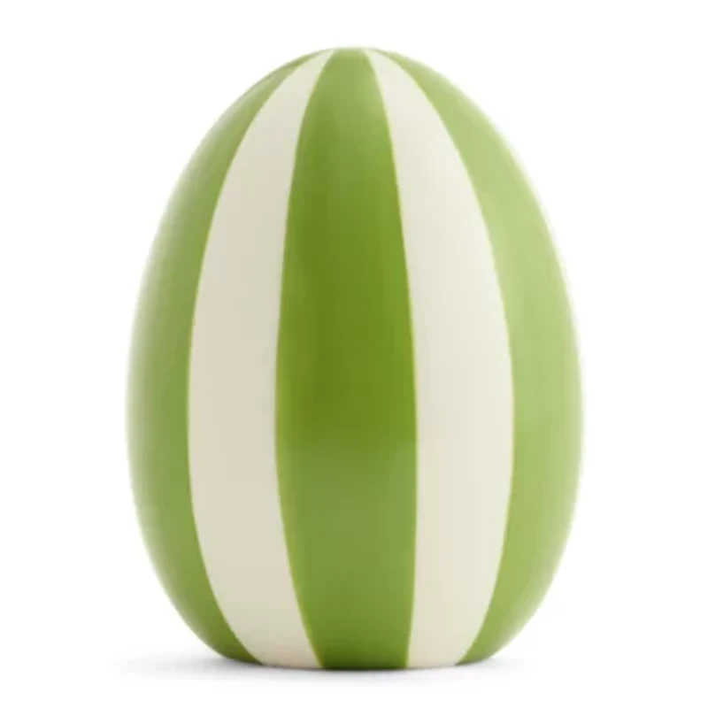 Layerings 7" Stripe Egg Easter Tabletop Decor