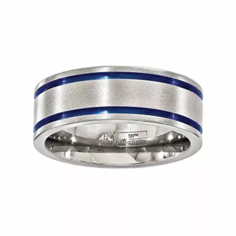 Mens 8MM Titanium Wedding Band