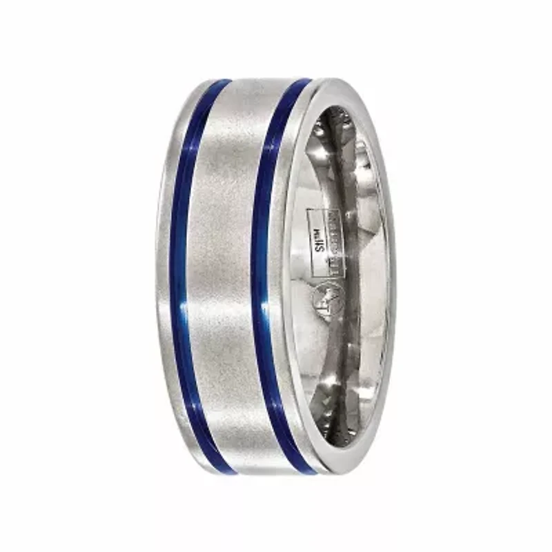 Mens 8MM Titanium Wedding Band