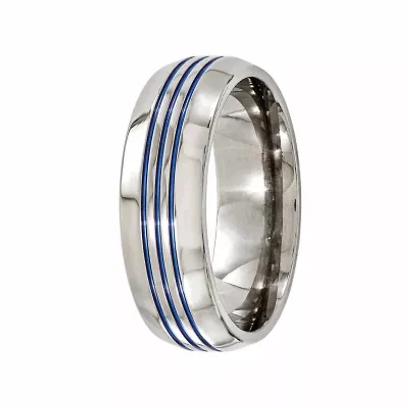 Mens 8MM Titanium Wedding Band
