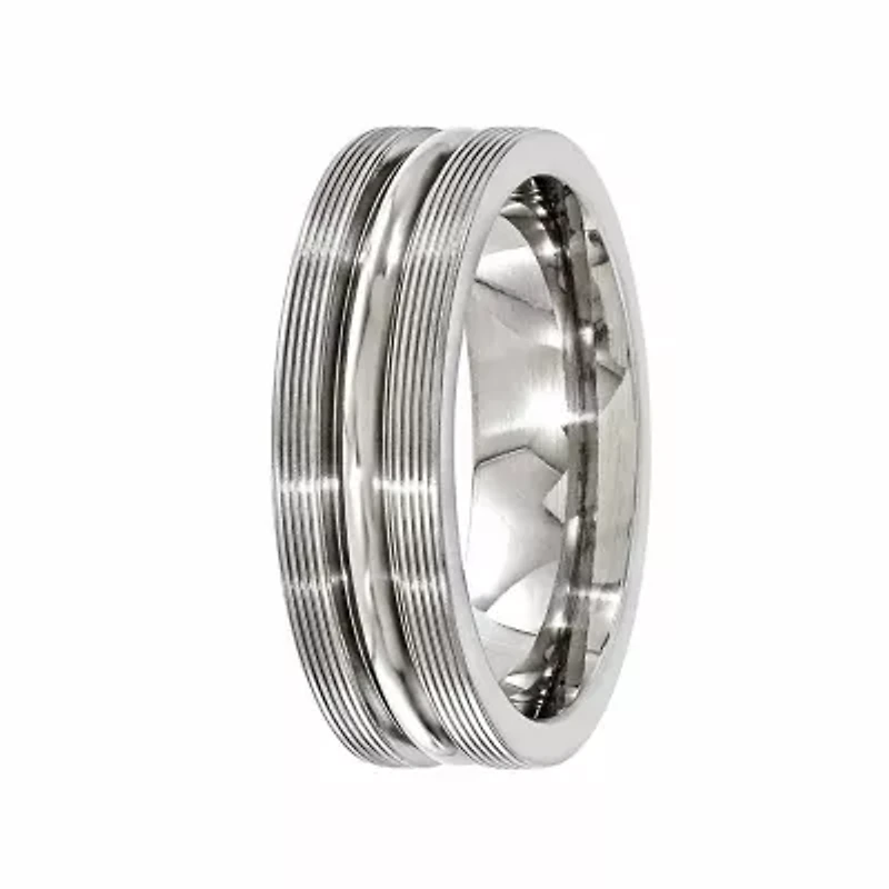Mens 7MM Titanium Wedding Band