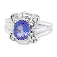 LIMITED QUANTITIES! Le Vian Grand Sample Sale™ Ring featuring Blueberry Tanzanite® set in 18K Vanilla Gold®