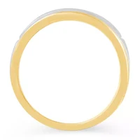 Womens Natural White Diamond 10K Gold Wedding Band