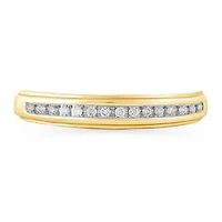 Womens Natural White Diamond 10K Gold Band