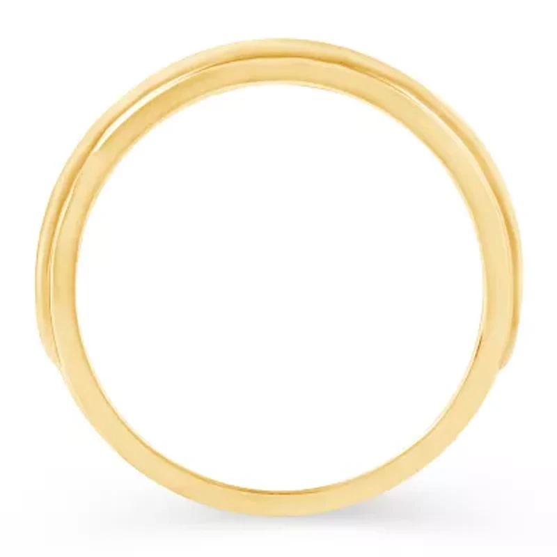 Womens Natural White Diamond 10K Gold Band