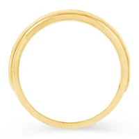 Womens Natural White Diamond 10K Gold Band