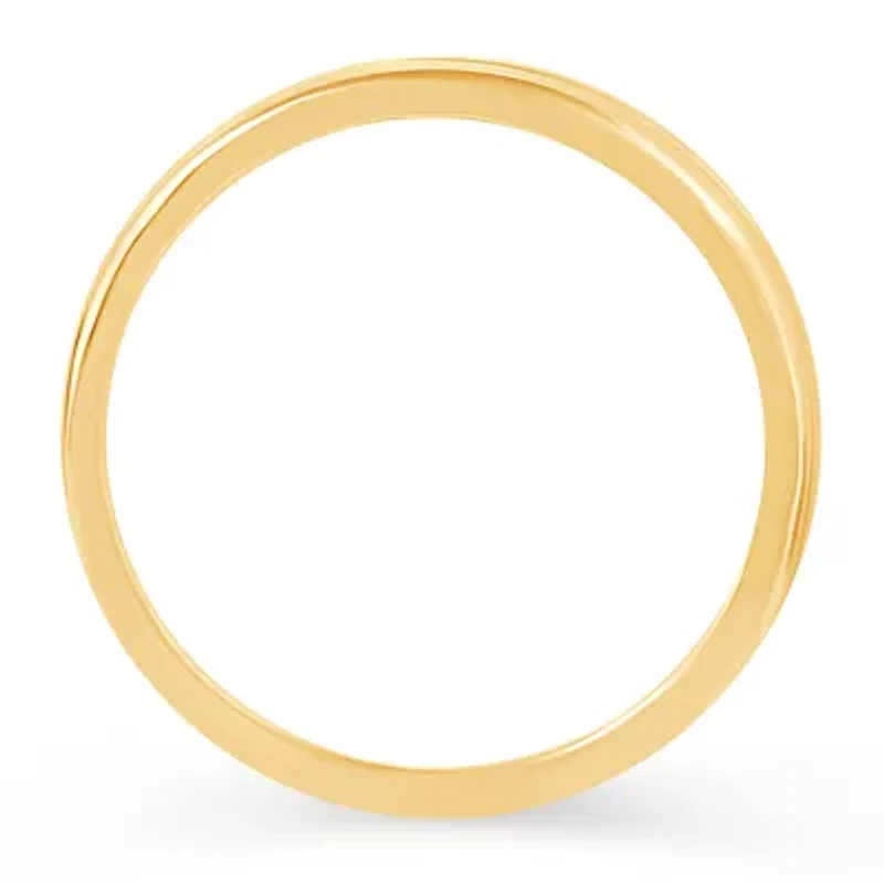 Womens Natural White Diamond 10K Gold Wedding Band