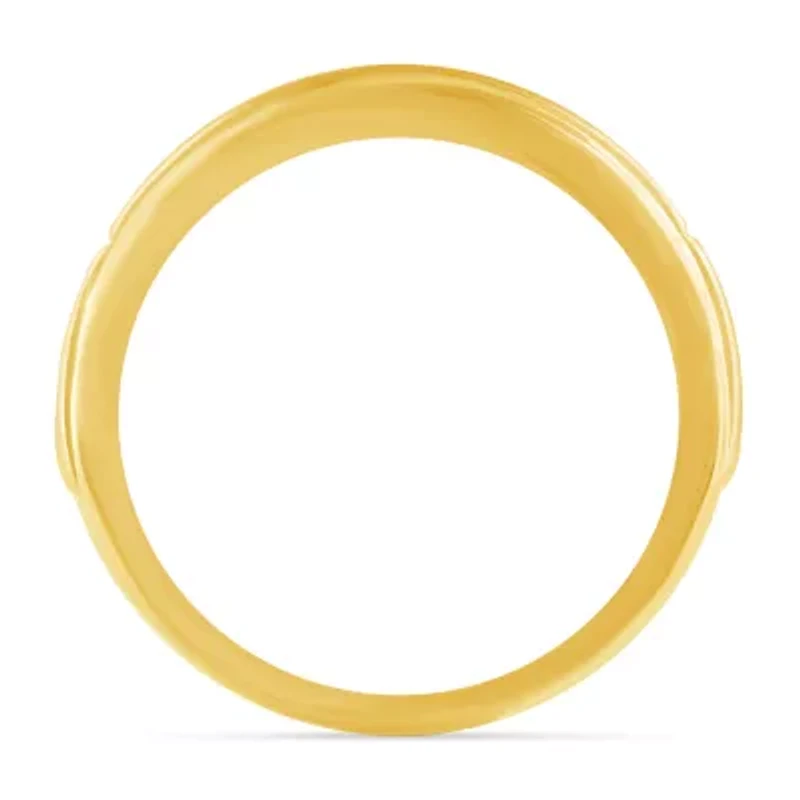 Womens Natural White Diamond 10K Gold Wedding Band