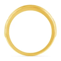 Womens Natural White Diamond 10K Gold Wedding Band